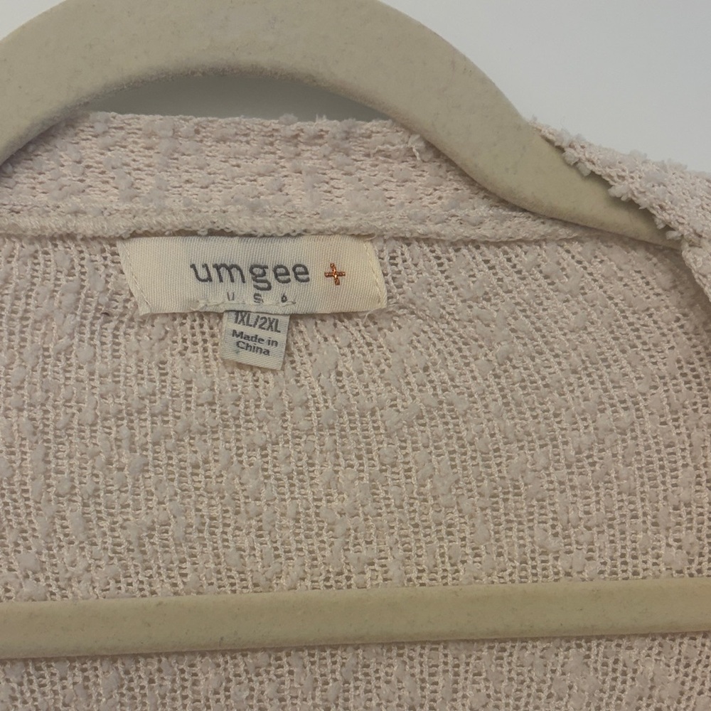 Umgee Cream Open-Front Cardigan - Picture 2 of 3